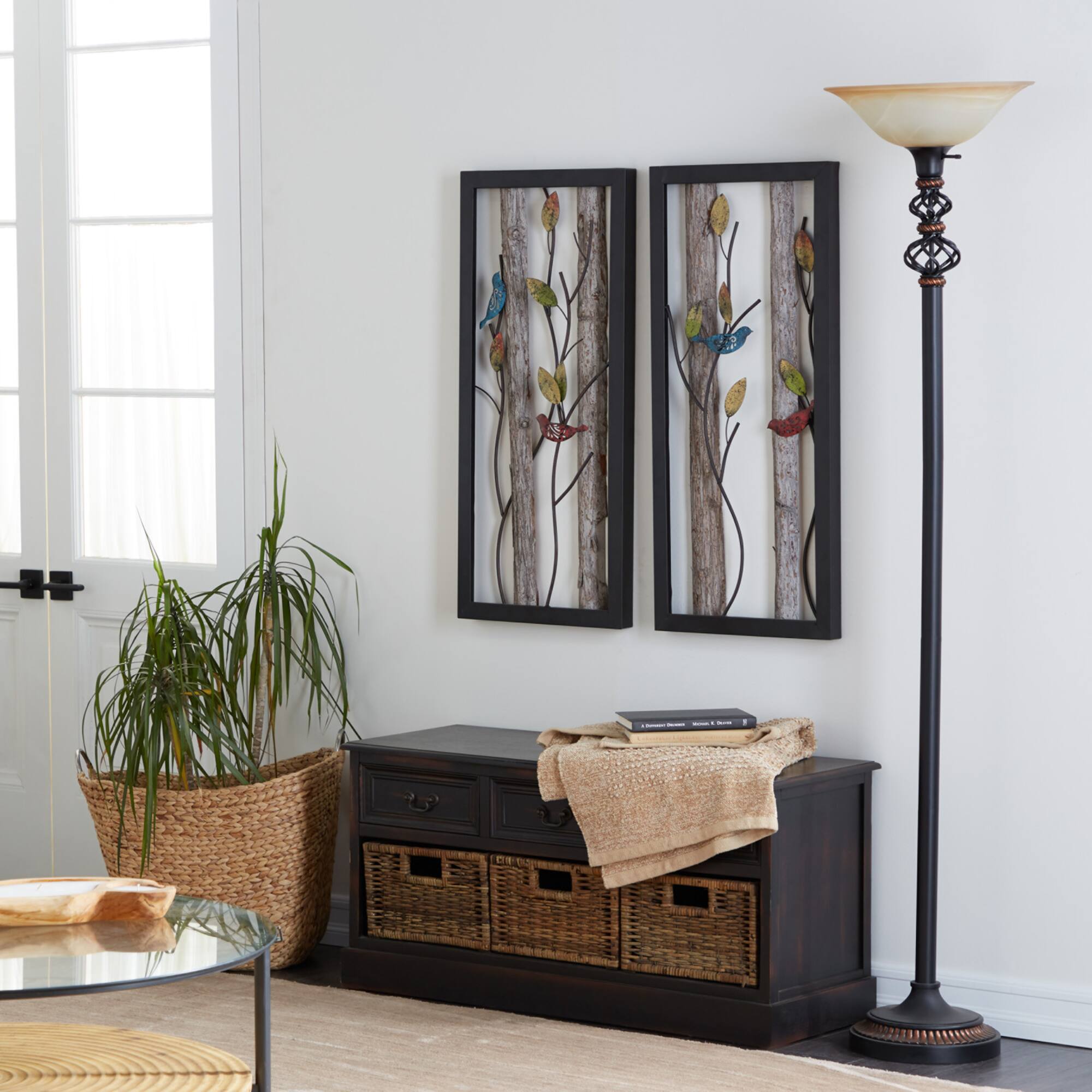 70" Black Metal Traditional Floor Lamp